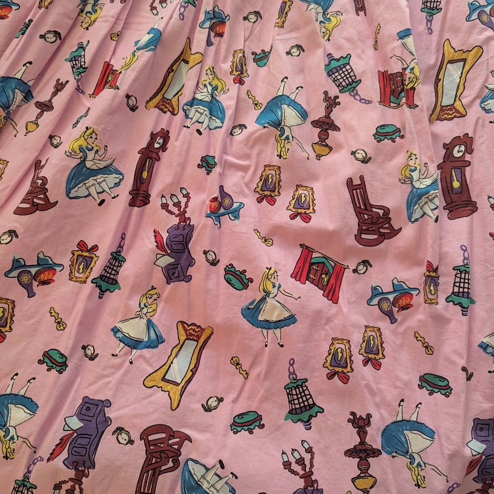 Disney A-Line Pink and Brown Midi Skirt - Picture 7 of 7